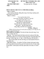 ĐỀ THI THỬ NĂM HỌC 2011- 2012 MÔN: NGỮ VĂN