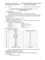 Kế hoạch thi tuyển HSG khối 6-7-8 năm học 2010-2011