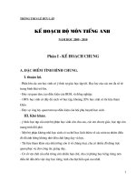 Kế hoạch bộ môn - khối 6-8