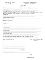 Bản tự kiểm của hs