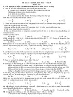 Đề kiểm tra Vật lý 45 phút (Bài số 1)-Mã đề 3