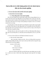 Dự án đầu tư và chất lượng phân tích tài chính dự án đầu tư của doanh nghiệp