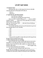 LỄ KẾT NẠP ĐẢNG VIÊN MỚI