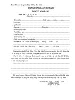 Đơn xin vào Đảng- mẫu 1