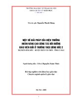 Đề tai nâng cao công tác bồi dưỡng GVG