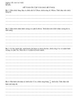 Ôn hè: toán diện tích HCN, HV