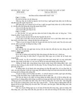 Đáp án môn văn Tuyển vào 10 Bình Định (09-10)