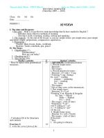 Giáo án anh 8(kỳ 1- chia làm 2 phần)