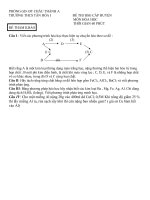 đề thi HSG HOA HOC 9