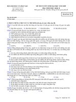 ĐỀ THI TUYỂN SINH ĐẠI HỌC, CAO ĐẲNG NĂM 2009 Môn thi: SINH HỌC, khối B mã đề 754 