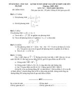 Đề thi chuyên Hà Nam