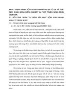 THỰC TRẠNG HOẠT ĐỘNG KINH DOANH NGOẠI TỆ TẠI SỞ GIAO DỊCH NGÂN HÀNG NÔNG NGHIỆP VÀ PHÁT TRIỂN NÔNG THÔN VIỆT NAM