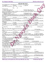 De thi thu dai hoc Hoa Hoc De so 07