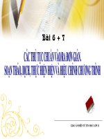 thủ tục chuẩn vào/ ra đơn giản