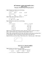 Đề thi HSG toán 2+ Đáp án