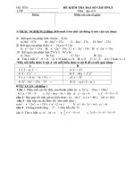 Khảo sát chuong I đại số