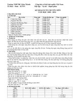 kế hoach tổ chuyên môn 2009 -20010