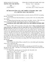 kế hoạch công tác chủ nhiệm 10-11