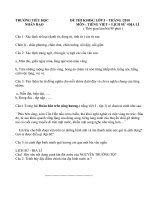 ĐỀ THI KSHSG LỚP 5 - THÁNG 9