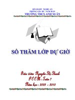 Sổ thăm lớp dự giờ THCS