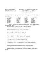 Tiếng Anh 9 HSG 0708