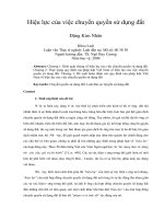 Hiệu lực của việc chuyển quyền sử dụng đất