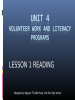 Unit 4- Reading- Nâng cao