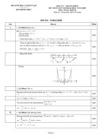 Đáp án chính thức đềToans khối D năm 2009