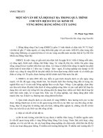 MỘT SỐ VẤN ĐỀ XÃ HỘI ĐẶT RA TRONG QUÁ TRÌNH CHUYỂN DỊCH CƠ CẤU KINH TẾ VÙNG ĐỒNG BẰNG SÔNG CỬU LONG