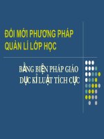 Đổi mới phương pháp quản lý lớp học
