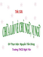 Tiết 120: Chữa lỗi về CN,Vn