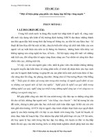 Một số biện pháp xây dựng tập thể lớp vững mạnh