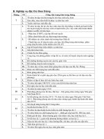 nhiệm vụ đặc thù theo tháng