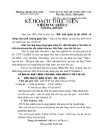 kế hoạch thực hiện vụ khối 5- Năm học 2009-2010