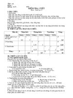 Đề kiểm tra 1 tiết cả năm Sinh 8 ( Có đáp án)