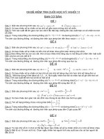 09 ĐỀ KIỂM TRA HỌC KỲ I -BAN CƠ BẢN