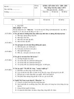 Đề thi và đáp án TV đọc -Toán G.HK1 K5