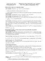 ĐỀ KHẢO SÁT CHẤT LƯỢNG LỚP 12, LẦN 3 - NĂM 2013 Môn: TOÁN; Khối: D