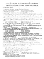 Tài liệu ôn thi tốt nghiệp THPT 2008- 2009