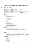 SƯU LIỆU CHO MÔ HÌNH QUAN NIỆM HỆ THỐNG MỚI