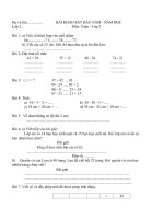 ĐỀ THI KHẢO SÁT ĐẦU NĂM - L2- Toán
