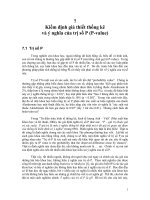 Kiểm địmk giả thiết thống kê và ý nghĩa của trị số P