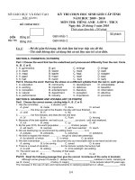 Đề thi HSG Tỉnh Bắc Giang 2010