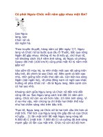 Có phải Ngưu-Chức mỗi năm gặp nhau một lần