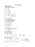 Bài tập chương I sự điện li