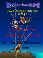 Bài 3 : PHƯƠNG TRÌNH ĐƯỜNG THẲNG  TRONG KHÔNG GIAN (Tiết 2)