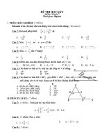 Đề thi học kỳ  1 Toán 7
