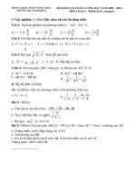 ĐỀ- ĐÁP ÁN THI KS TOÁN 9 09-10