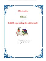 Thiết kế phân xưởng sản xuất Formalin