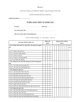 phiếu tự đánh giá giáo viên